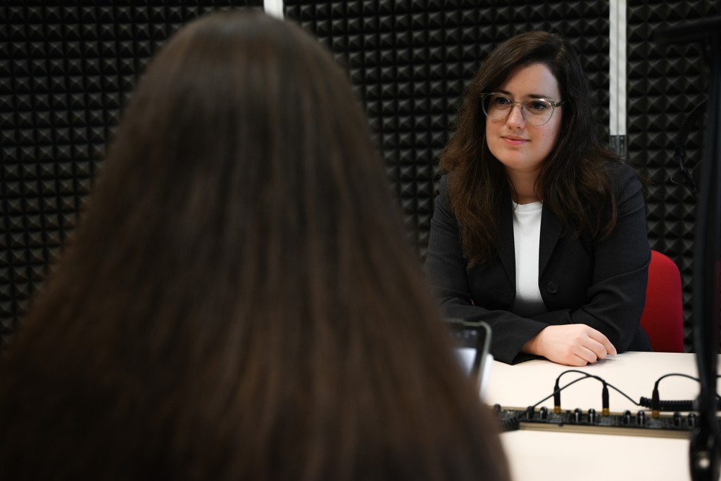 Nahrávanie rozhovoru.