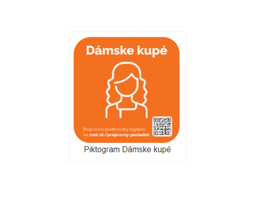 Piktogram dámskeho kupé.