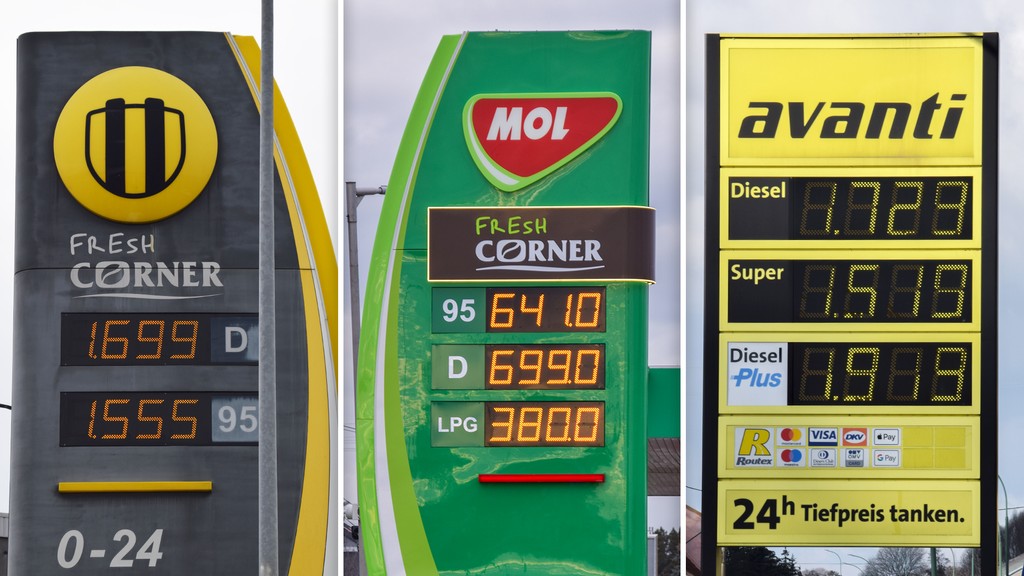 Ceny palív na Slovensku, Maďarsku a Rakúsku 