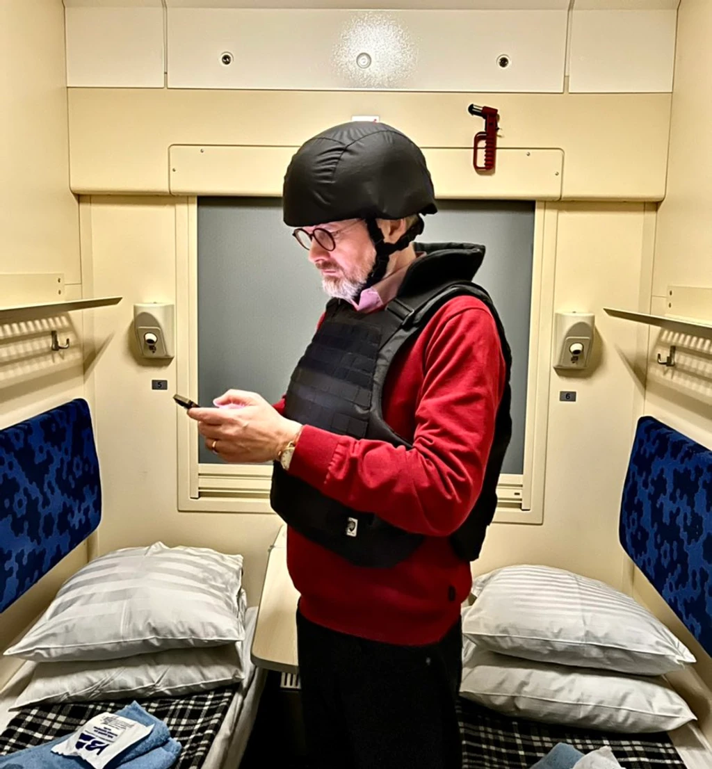Petr Fiala na ceste na Ukrajinu.