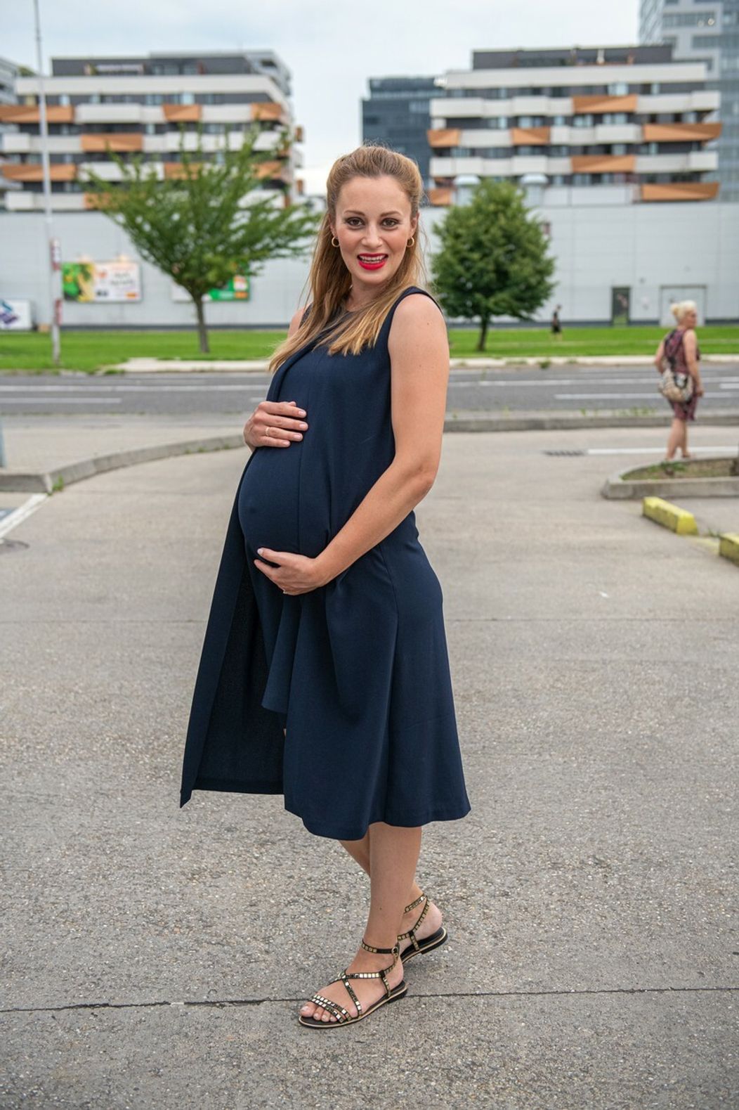 Mária Čírová s rodinou pár týždňov pred pôrodom