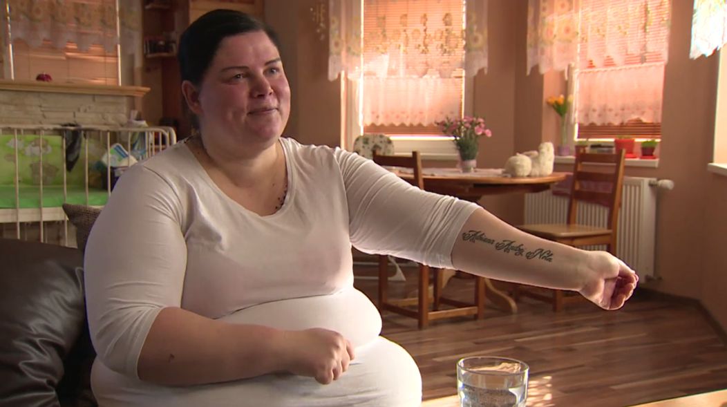 Monika Večerková s rodinou
