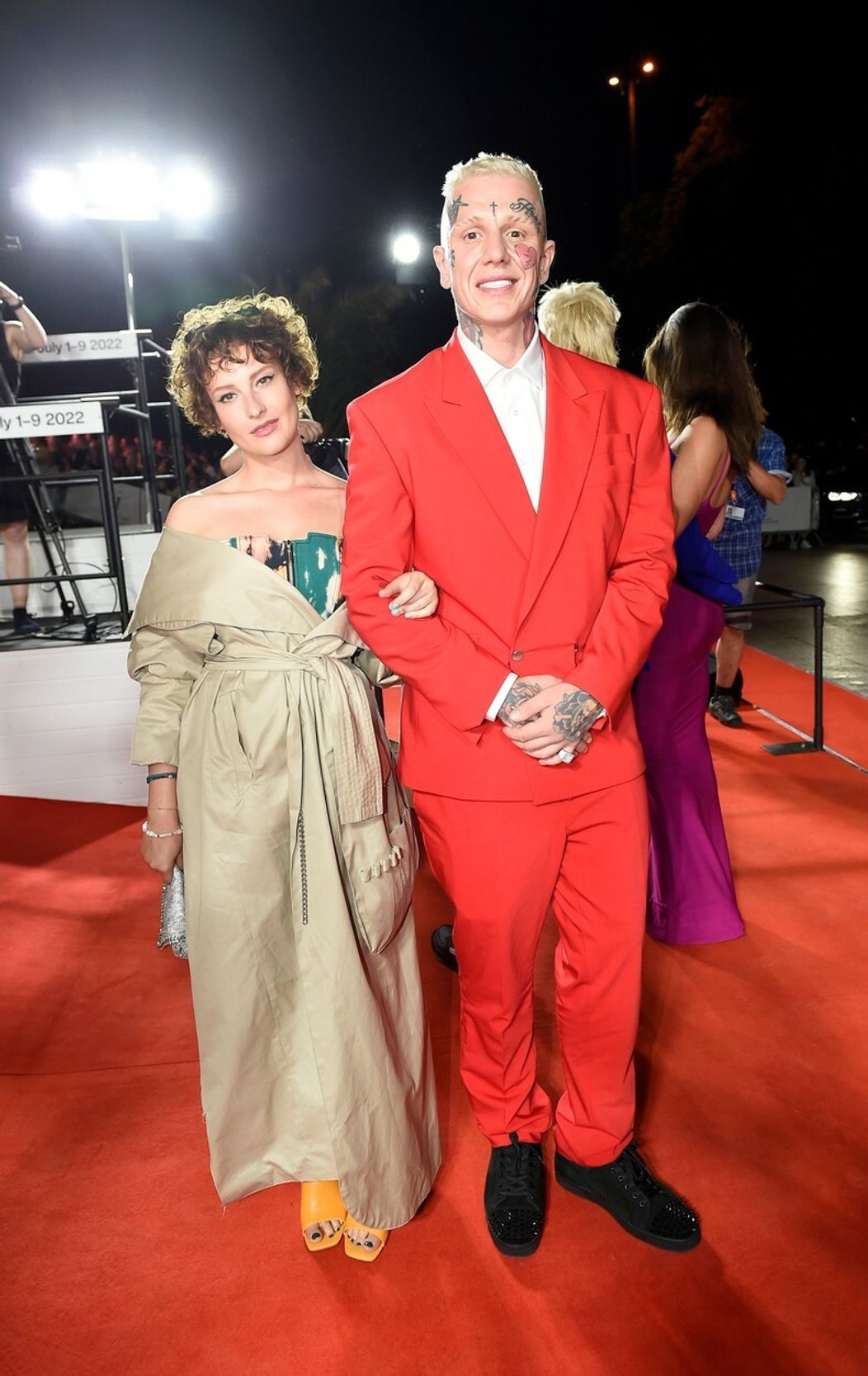 Anna Fialová a raper Sergei Barracuda na premiére filmu BANGER. 