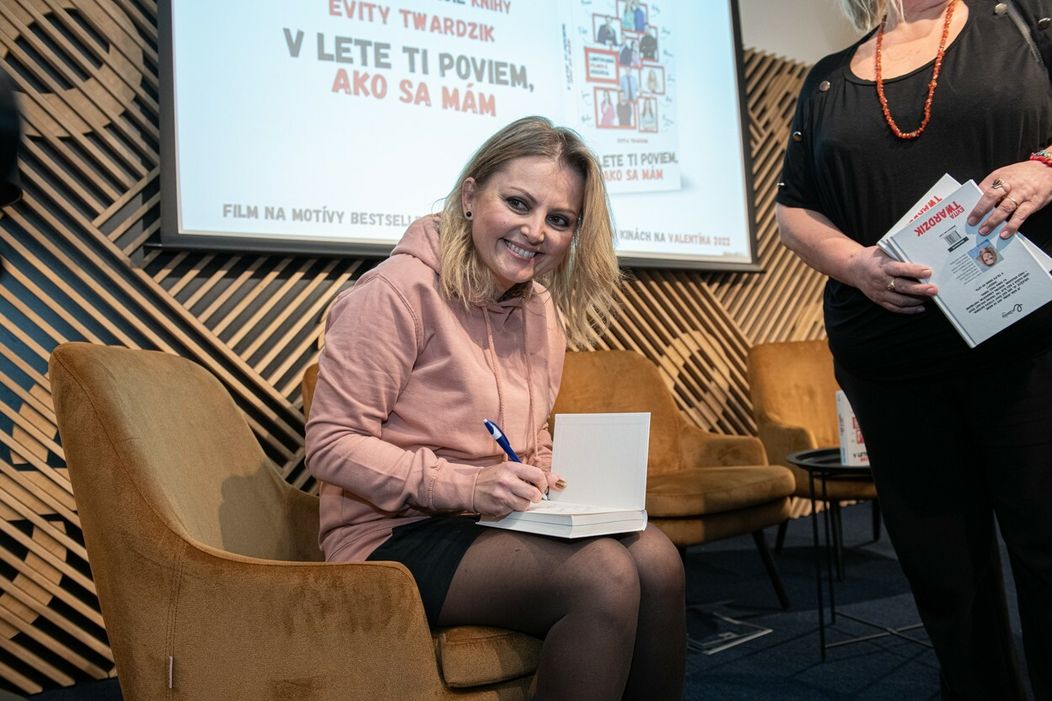 Evita na krste knihy V lete ti poviem, ako sa mám