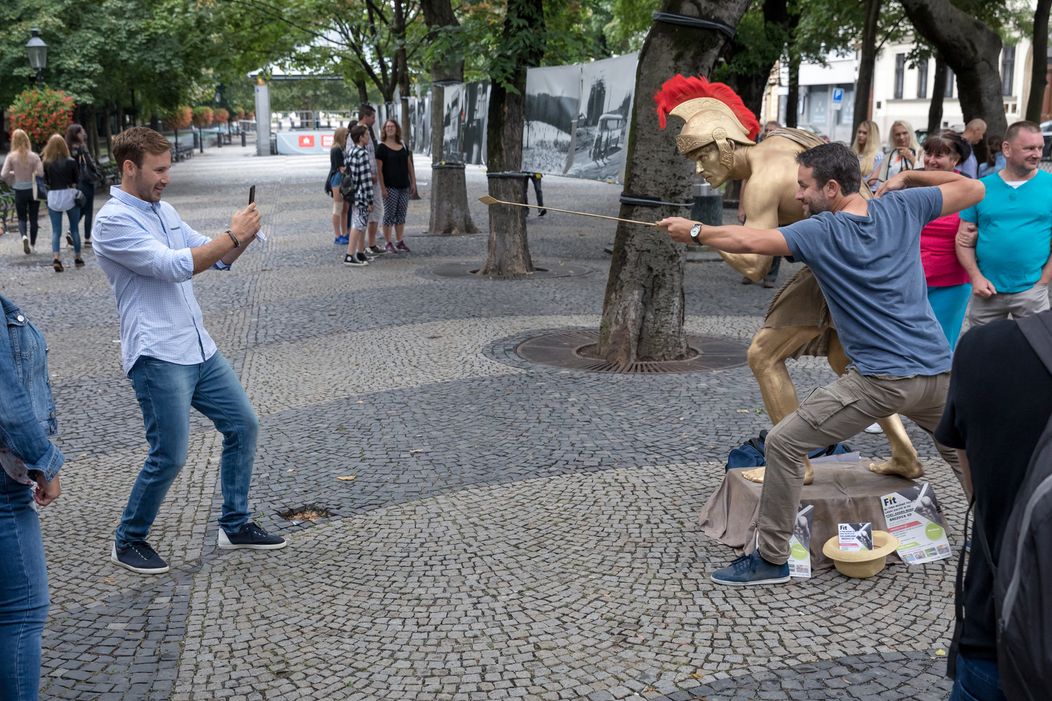 Marek Fašiang, Vlado Kobielsky a Janko Koleník na nakrúcaní