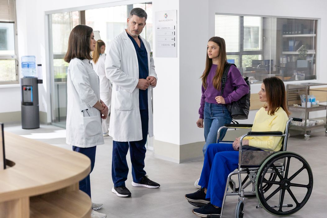 Sarah Arató, Ján Koleník, Izabela Gavorníková a Alena Ďuránová na nakrúcaní Druhej šance.