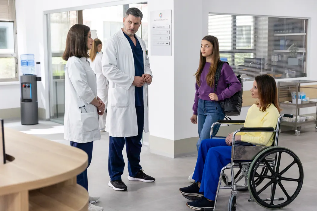 Sarah Arató, Ján Koleník, Izabela Gavorníková a Alena Ďuránová na nakrúcaní Druhej šance.