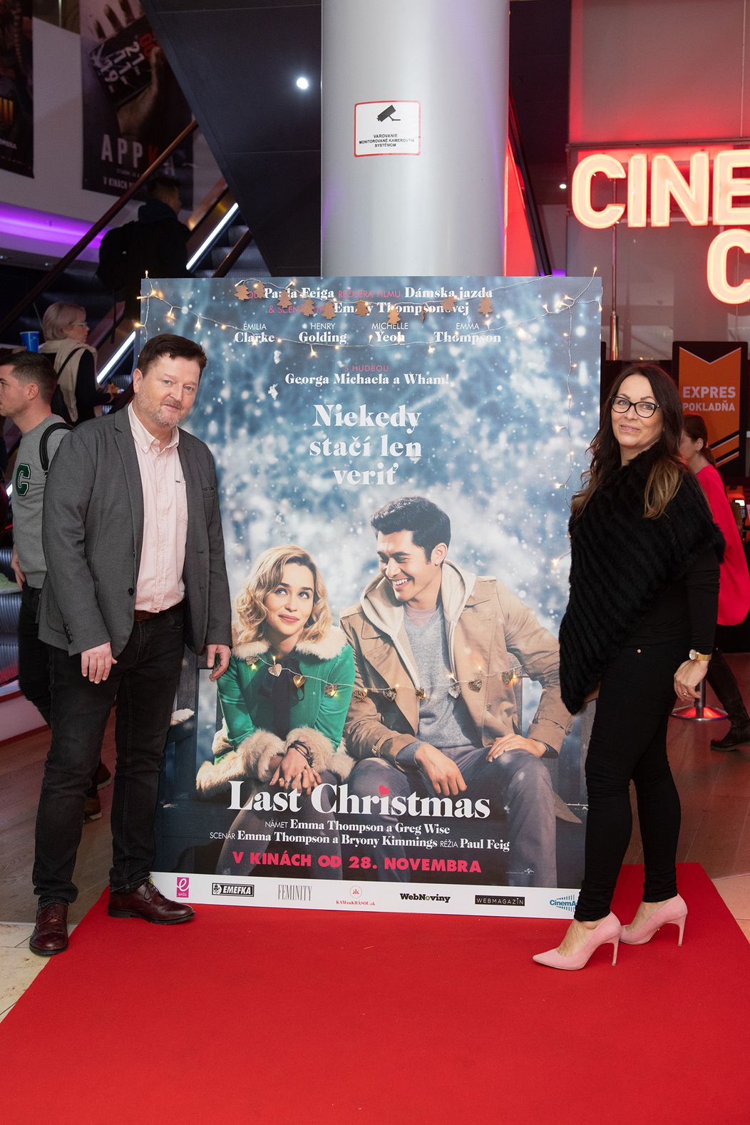 Veronika Strapková na premiére filmu Last Christmas