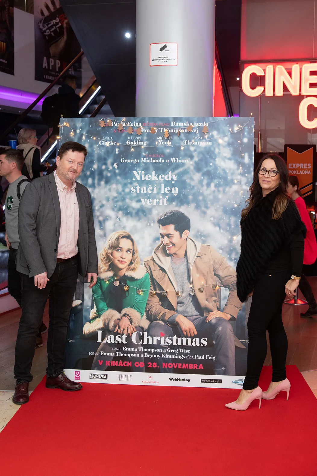 Veronika Strapková na premiére filmu Last Christmas