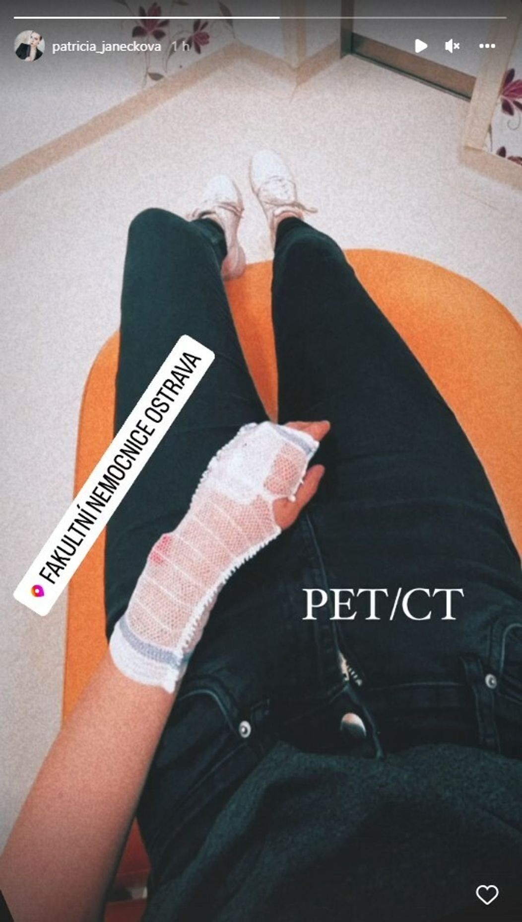 Patrícia Janečková uverejnila snímku z ostravskej nemocnice.