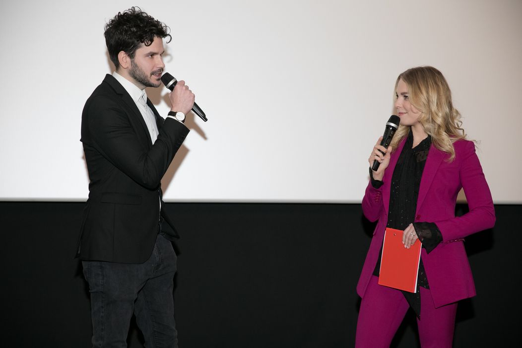 Noël Czuczor s Veronikou Cifrovou Ostrihoňovou na premiére prvej epizódy Mileniek.