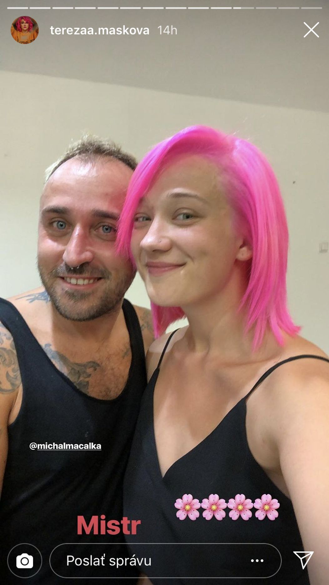 Tereza Mašková s kaderníkom