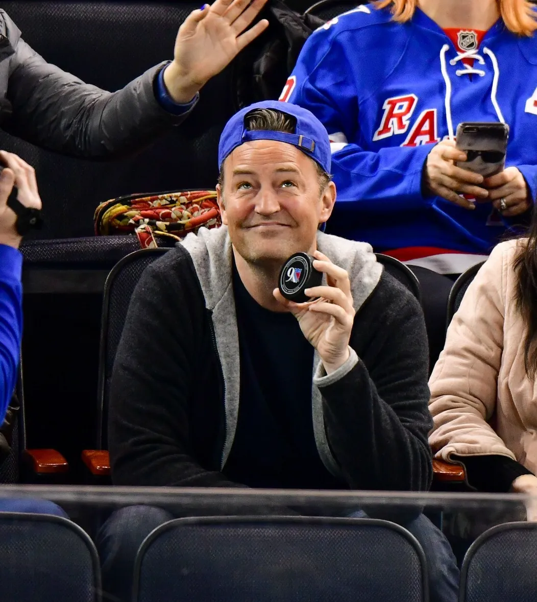 Matthew Perry na zápase NHL v roku 2017.
