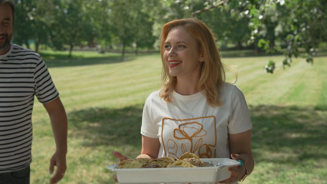 Zuzana v parku odpadla