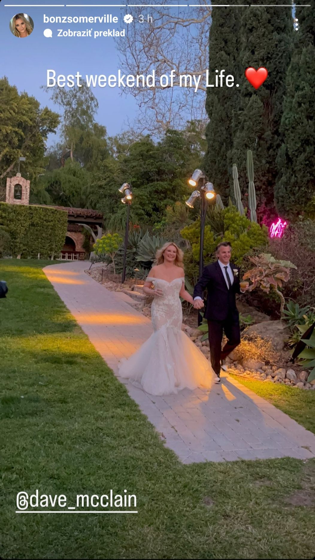 Bonnie Somerville prežila najkrajší víkend svojho života