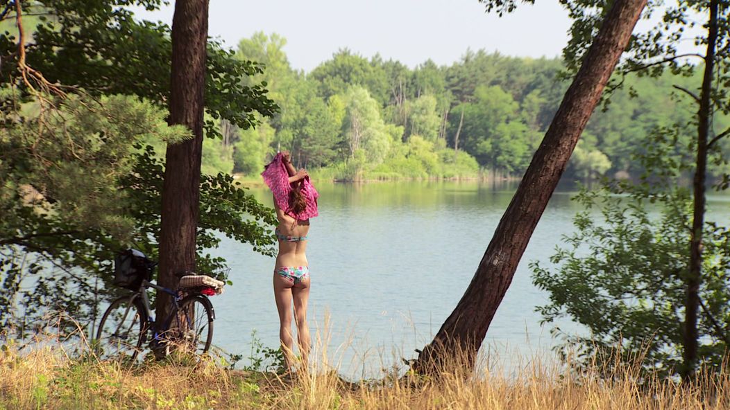 Mária Bartalos v plavkách v Kukučke