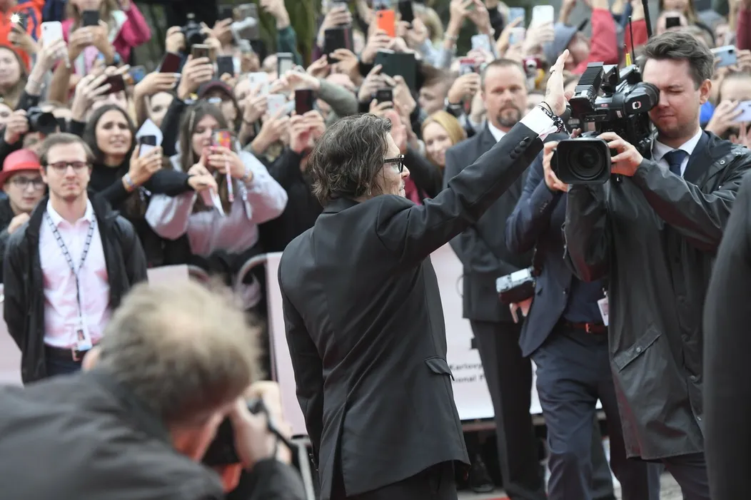 Johnny Depp na záverečnom ceremoniáli 55. ročníka MFF KV