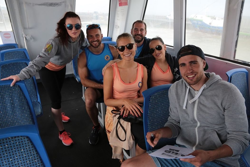 Karin Haydu, Martin Šmahel a Adriana Špronglová na viedenskom letisku