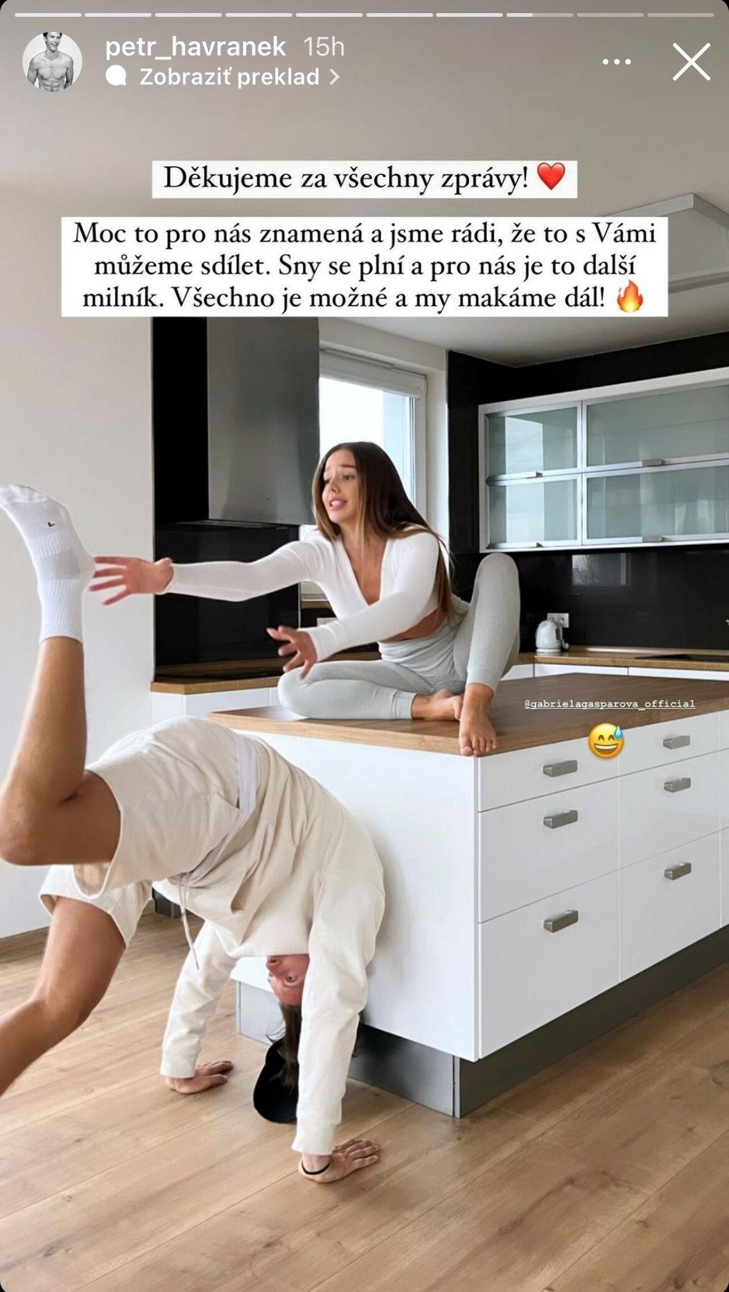 Gabriela a Pítr v novom byte