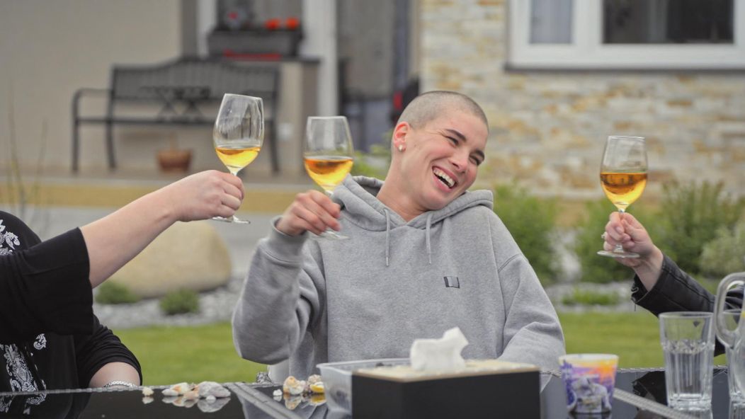 Žaneta Skružná s rodinou.