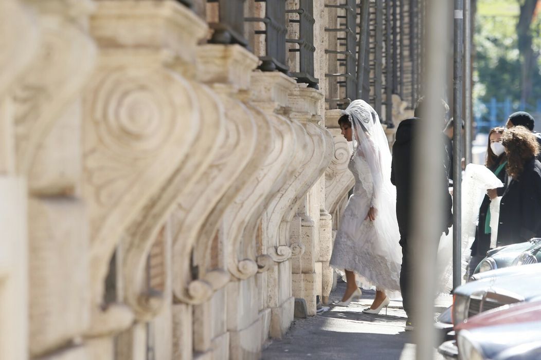 Lady Gaga na nakrúcaní filmu House of Gucci v Ríme