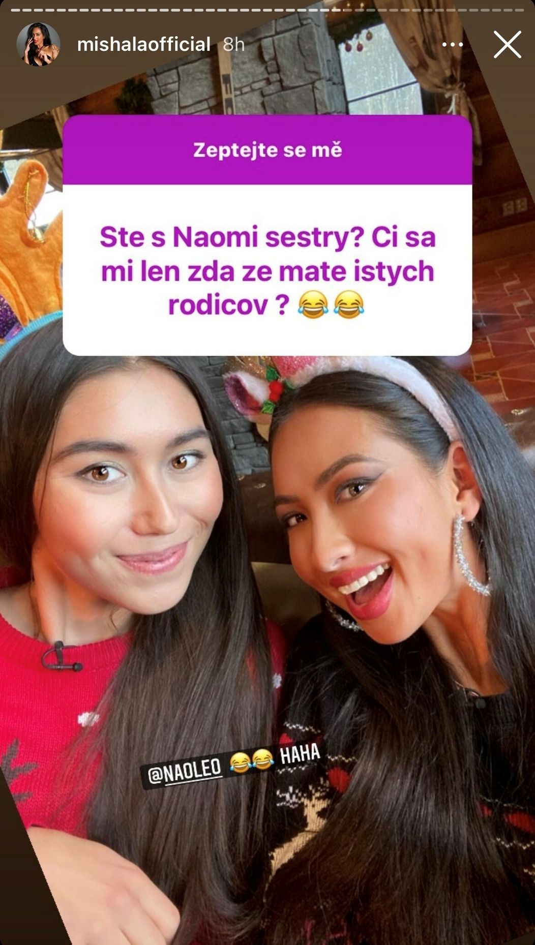 Naomi a Mishala sestry určite nie sú. 