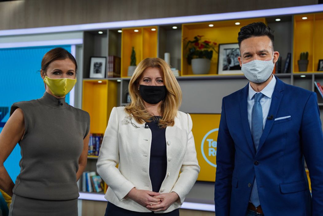 Prezidentka Zuzana Čaputová v Teleráne.