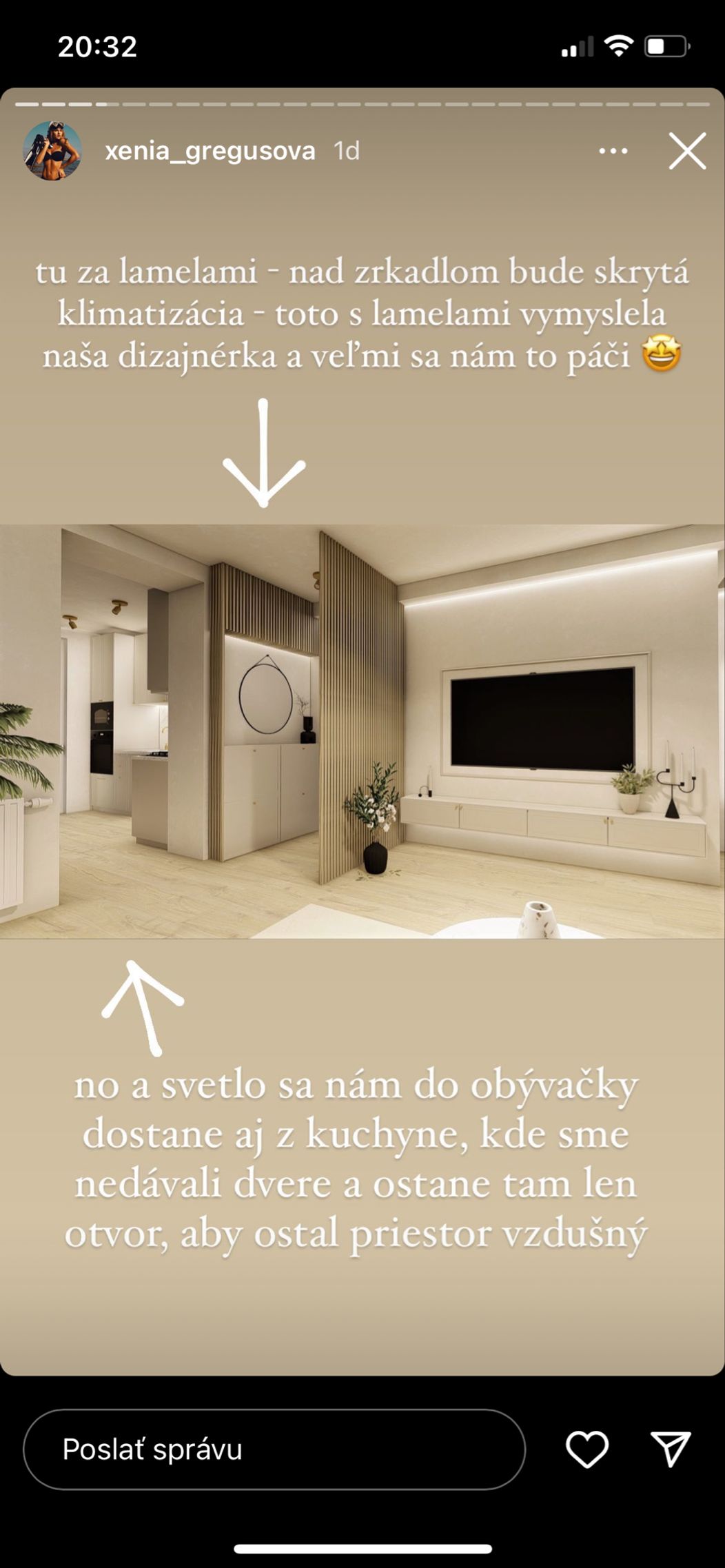 Vizualizácia bytu Xénie a Lukáša