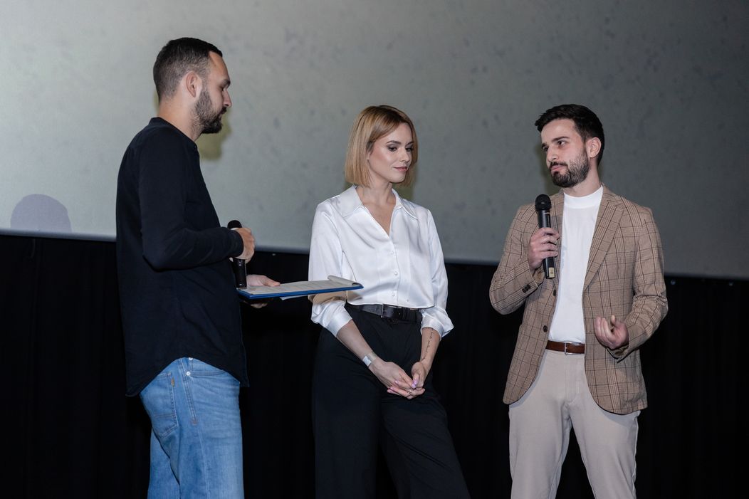 Moderátor Andrej Zvolenský a tvorcovia dokumentu Spartak Trnava