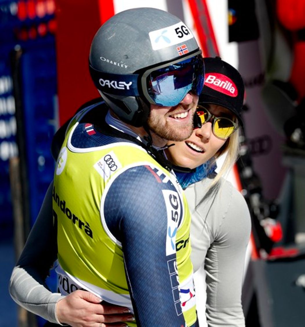 Mikaela Shiffrinová a Aleksander Aamodt Kilde
