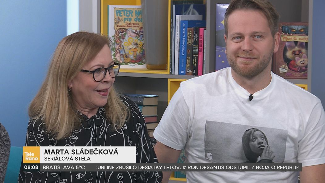 Marta Sládečková, Peter Brajerčík a Richard Autner v Teleráne