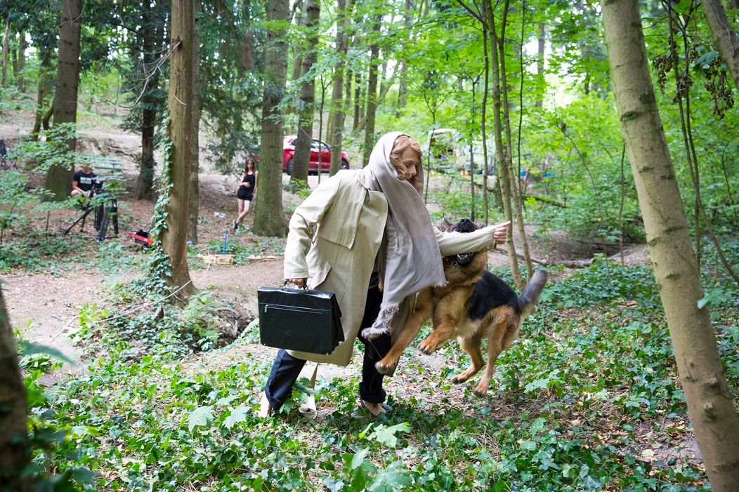 Kaskadérka Klára Coufalová s Rexom