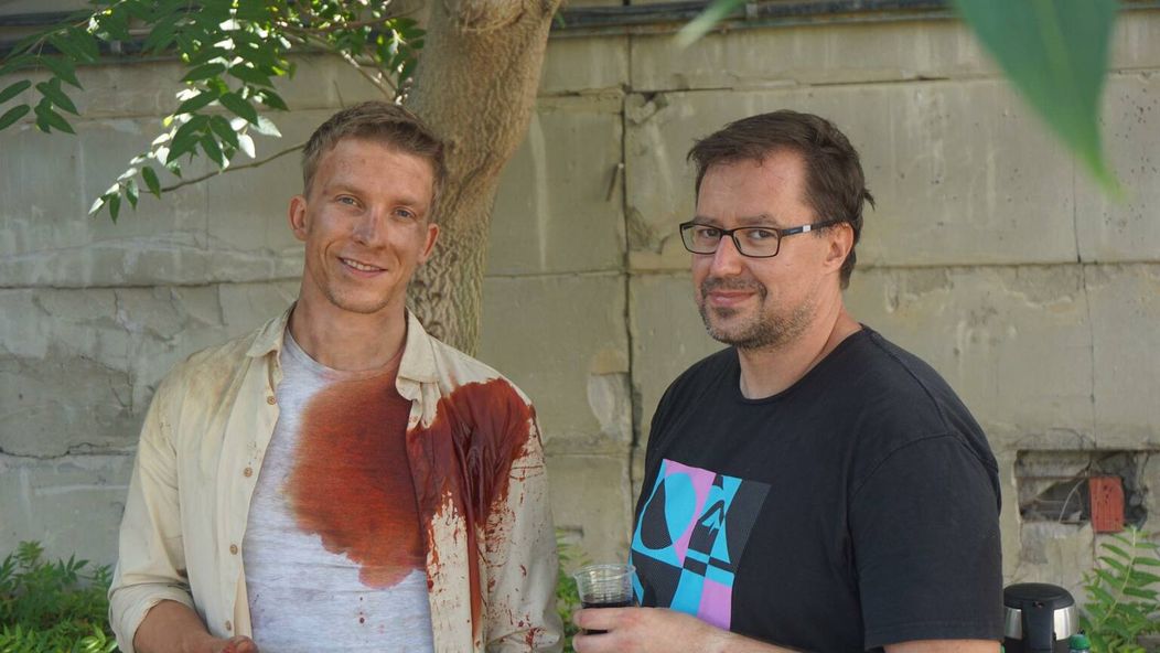 Juraj Bača s režisérom Róbertom Švedom