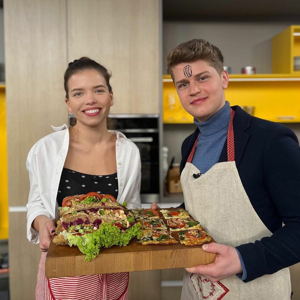 Oliver Oswald a Kristína Šišková v Teleráne.