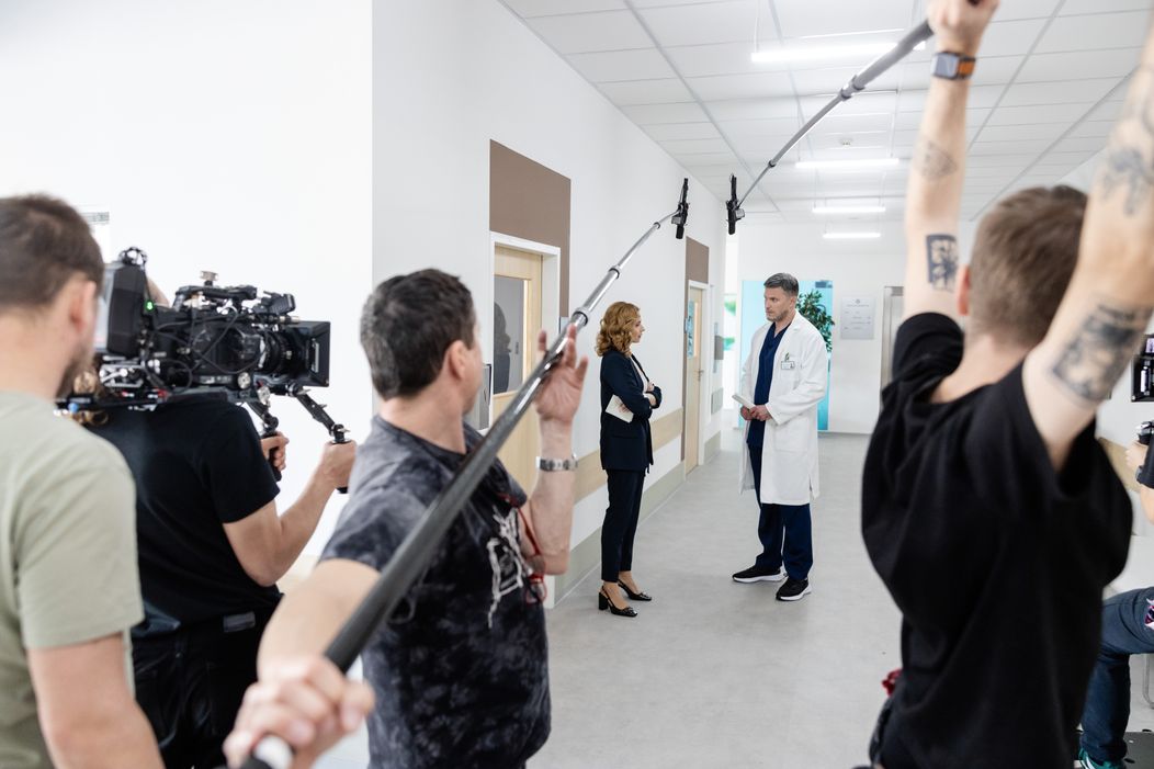 Lívia Bielovič a Ján Koleník počas prvého dňa nakrúcania 3. série.