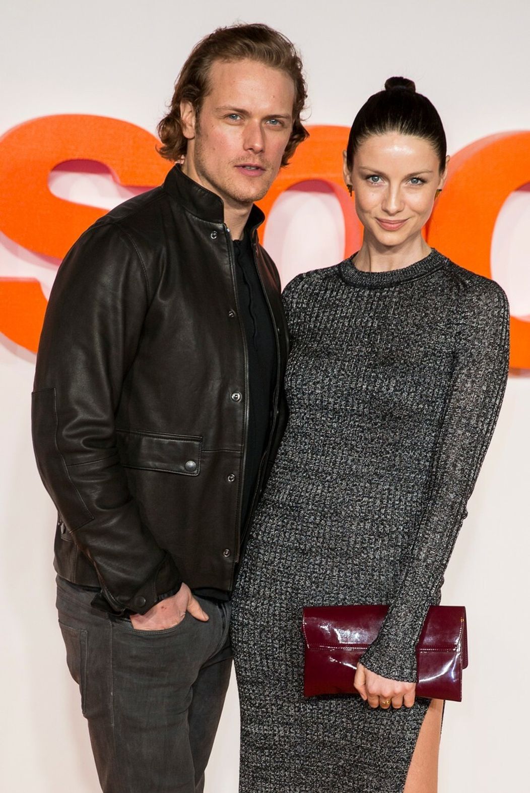 Caitriona Balfe a Sam Heughan na premiére 