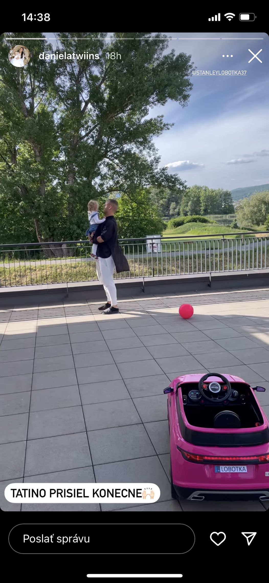 Daniela celé privítanie zdokumentovala
