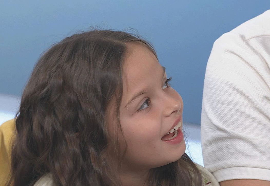 Larisa Mižigar s otcom a Macou Zábranskou v Teleráne