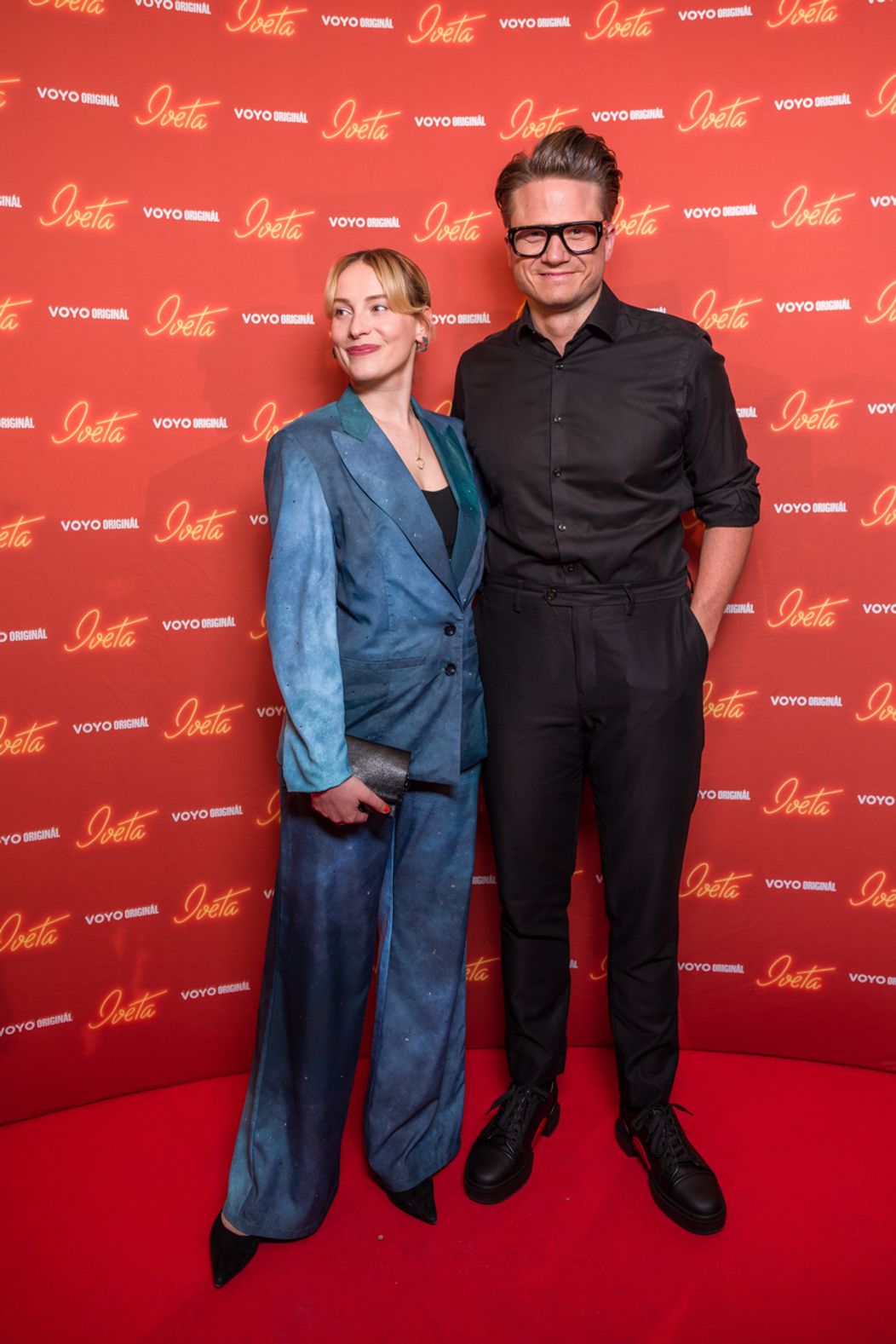 Ondřej Gregor Brzobohatý a Anna Fialová na premiére druhej série Voyo Originálu Iveta