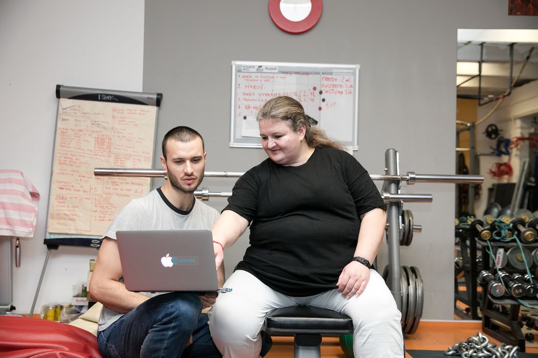 Výherkyňa Marika s výživovým poradcom Michalom Páleníkom