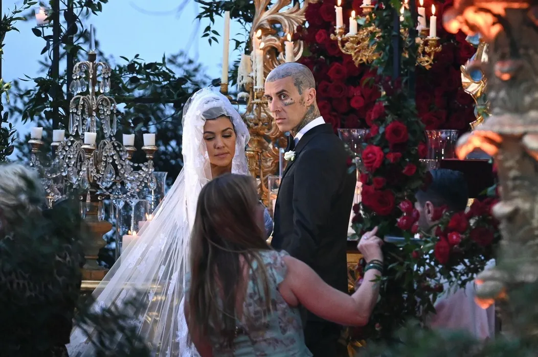 Kourtney Kardashian a Travis Baker na vlastnej svadbe