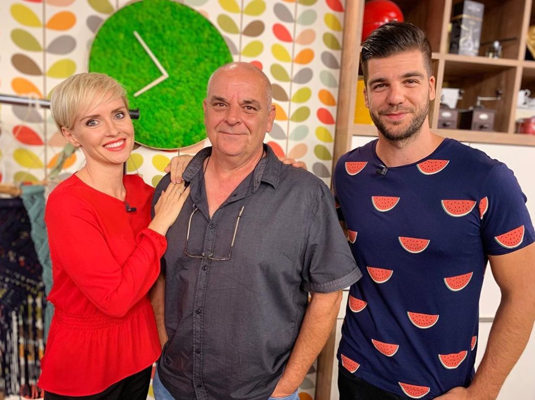 Pavol Topoľský s Martinom Šmahelom v Teleráne.