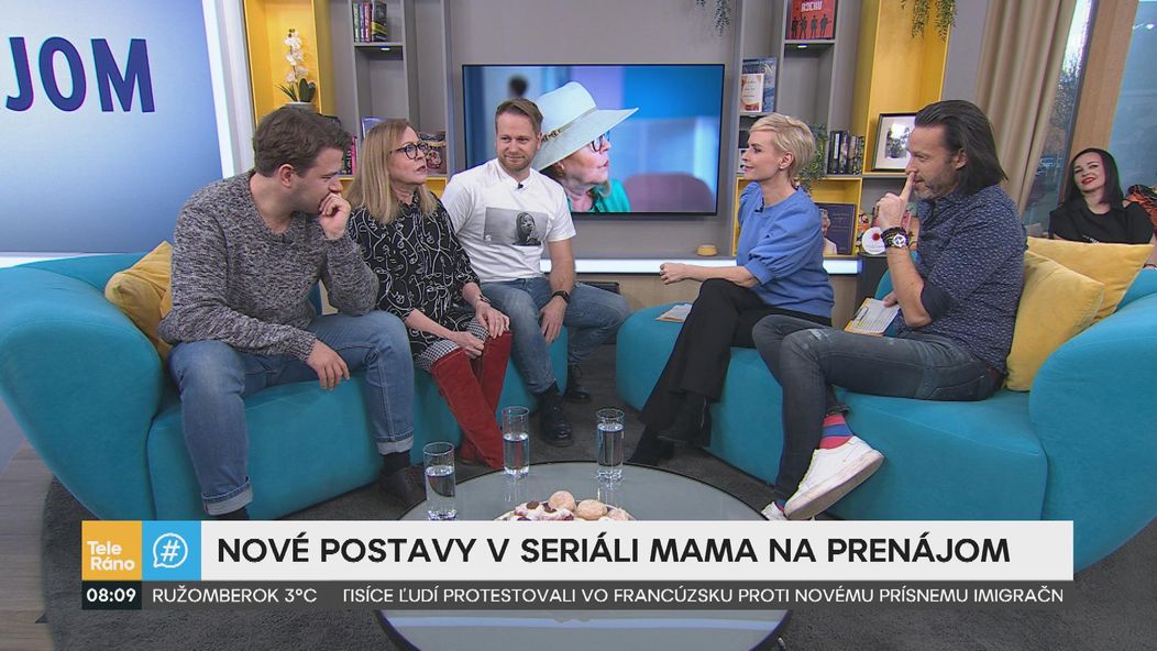 Marta Sládečková, Peter Brajerčík a Richard Autner v Teleráne