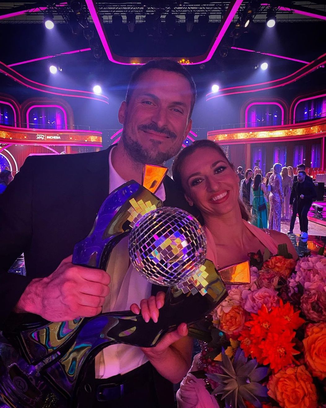 Ján Koleník a Vanda Poláková po víťazstve v v Let´s Dance