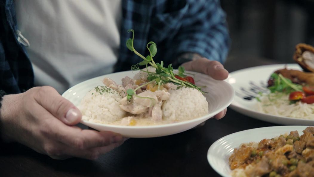 Na nože - Soté s broskyňou