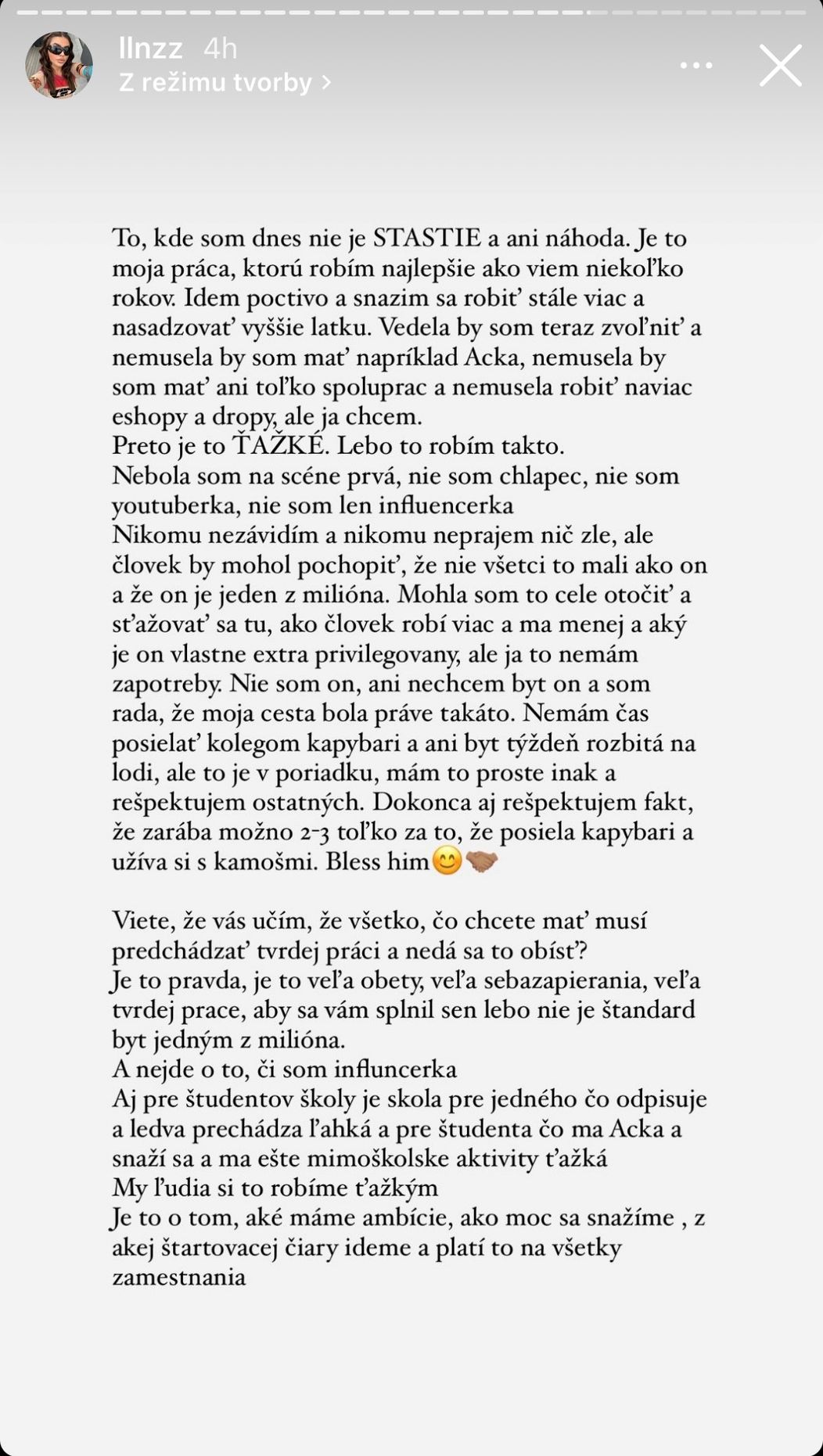 3/ Vyjadrenie Luly Almaksus ku kauze s Explom