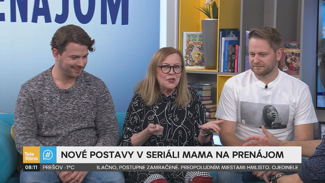 Marta Sládečková, Peter Brajerčík a Richard Autner v Teleráne