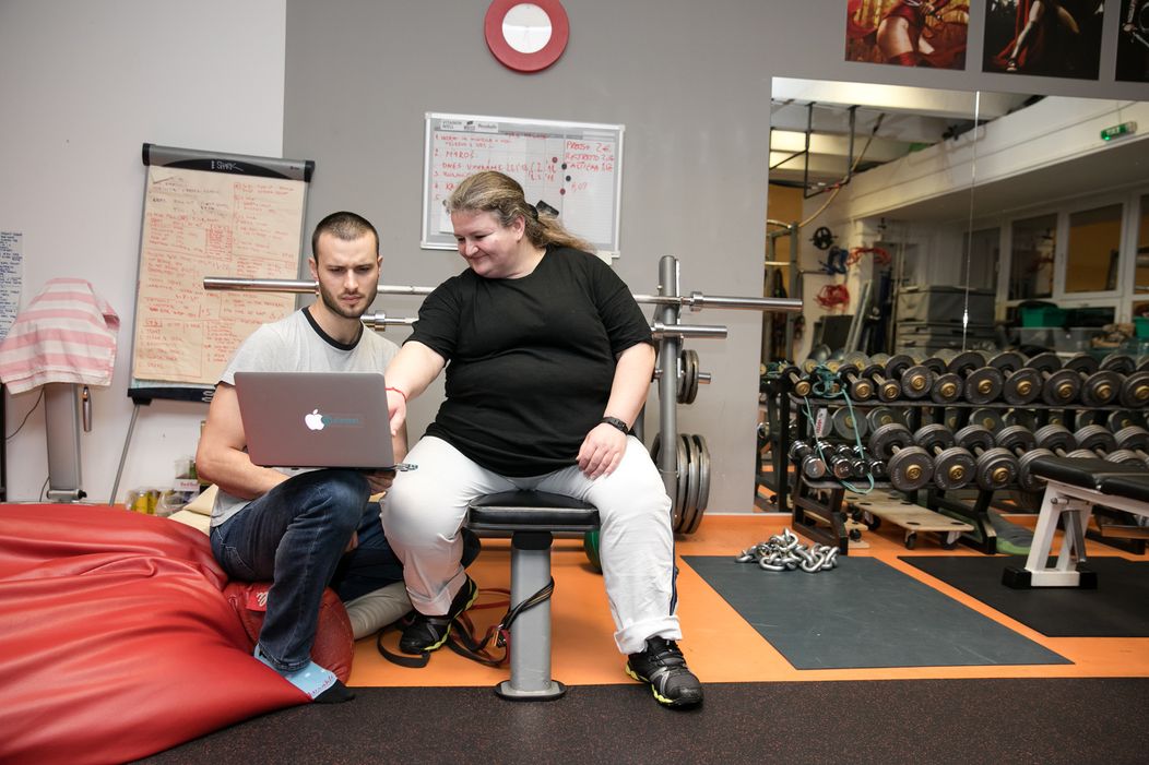 Výherkyňa Marika s výživovým poradcom Michalom Páleníkom