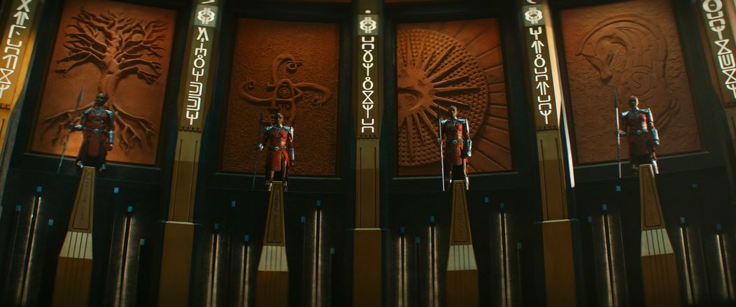 Záber z filmu Čierny panter: Navždy Wakanda