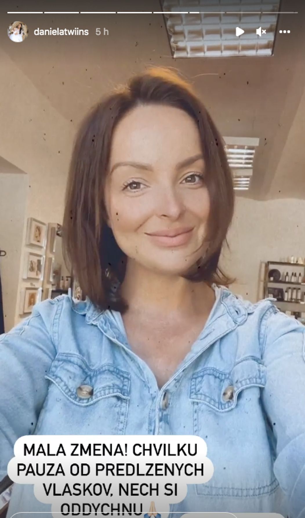 Daniela s novým účesom